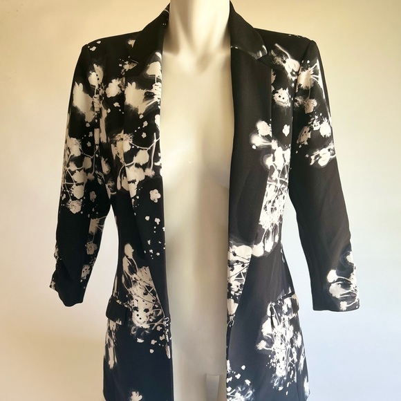 New I N C Black White Polyester Hook Closure Classic Blazer size S - Picture 10 of 16